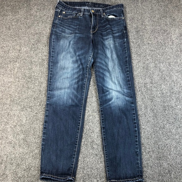 Signature by Levi Strauss & Co Denim - Signature by Levi Strauss & Co Mid Rise Straight Leg Dark Wash Jean Women 10 W30